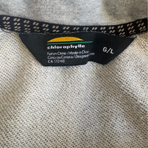 Clorophylle grey blue red unisex 1/4 zip pullover size large sweater - Picture 4 of 8